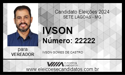 Candidato IVSON 2024 - SETE LAGOAS - Eleições