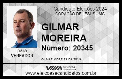 Candidato GILMAR MOREIRA 2024 - CORAÇÃO DE JESUS - Eleições