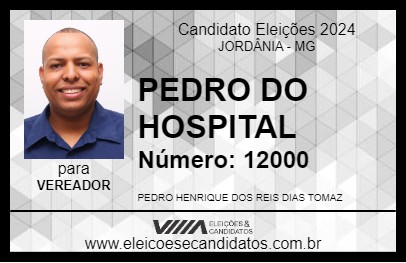 Candidato PEDRO DO HOSPITAL 2024 - JORDÂNIA - Eleições