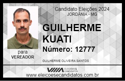 Candidato GUILHERME KUATI 2024 - JORDÂNIA - Eleições