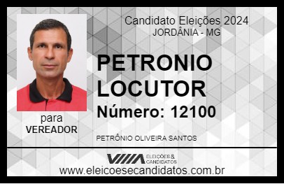 Candidato PETRONIO LOCUTOR 2024 - JORDÂNIA - Eleições