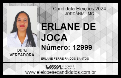 Candidato ERLANE DE JOCA 2024 - JORDÂNIA - Eleições