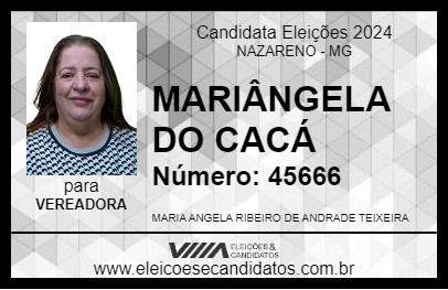 Candidato MARIÂNGELA DO CACÁ 2024 - NAZARENO - Eleições