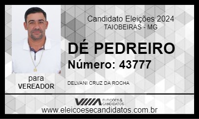 Candidato DÉ PEDREIRO 2024 - TAIOBEIRAS - Eleições