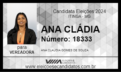 Candidato ANA CLÁDIA 2024 - ITINGA - Eleições