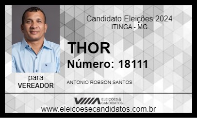 Candidato THOR 2024 - ITINGA - Eleições