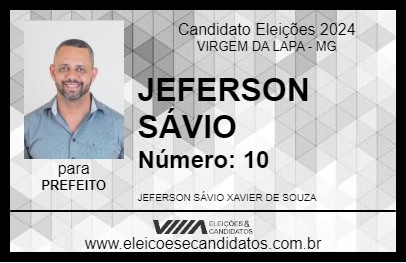 Candidato JEFERSON SÁVIO 2024 - VIRGEM DA LAPA - Eleições