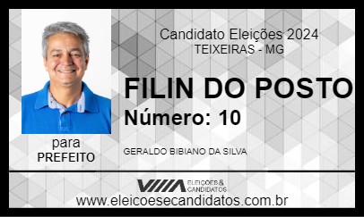 Candidato FILIN DO POSTO 2024 - TEIXEIRAS - Eleições