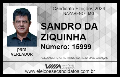 Candidato SANDRO DA ZIQUINHA 2024 - NAZARENO - Eleições