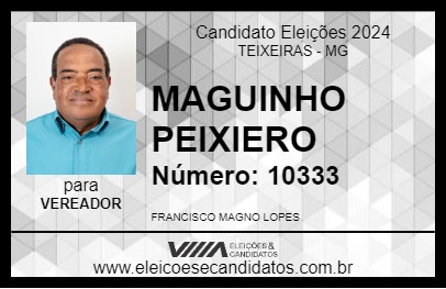 Candidato MAGUINHO PEIXEIRO 2024 - TEIXEIRAS - Eleições