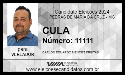 Candidato CULA 2024 - PEDRAS DE MARIA DA CRUZ - Eleições