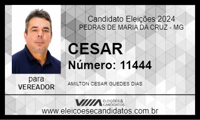 Candidato CESAR 2024 - PEDRAS DE MARIA DA CRUZ - Eleições