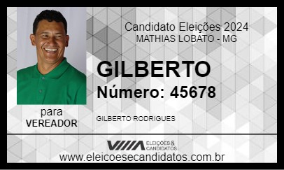 Candidato GILBERTO 2024 - MATHIAS LOBATO - Eleições