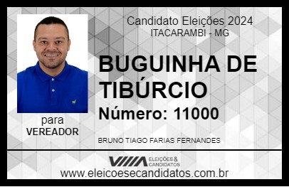 Candidato BUGUINHA DE TIBÚRCIO 2024 - ITACARAMBI - Eleições