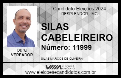 Candidato SILAS CABELEIREIRO 2024 - RESPLENDOR - Eleições