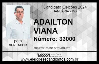 Candidato ADAILTON VIANA 2024 - JANUÁRIA - Eleições