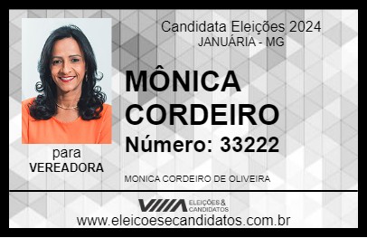 Candidato MÔNICA CORDEIRO 2024 - JANUÁRIA - Eleições