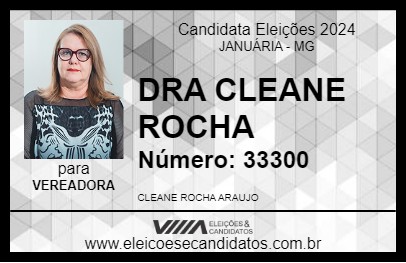 Candidato DRA CLEANE ROCHA 2024 - JANUÁRIA - Eleições