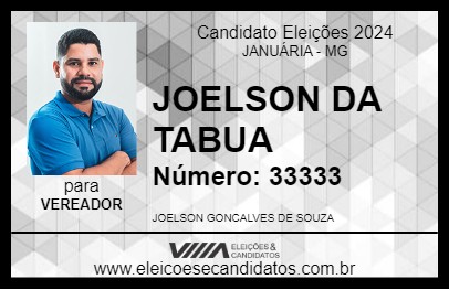 Candidato JOELSON DA TABUA 2024 - JANUÁRIA - Eleições