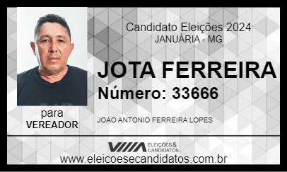 Candidato JOTA FERREIRA 2024 - JANUÁRIA - Eleições