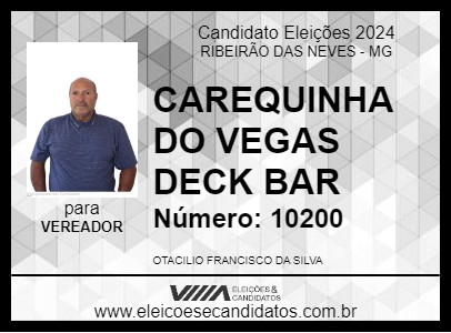 Candidato CAREQUINHA DO VEGAS DECK BAR 2024 - RIBEIRÃO DAS NEVES - Eleições