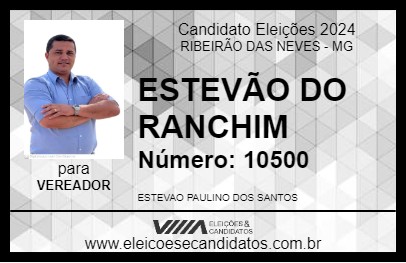 Candidato ESTEVÃO DO RANCHIM 2024 - RIBEIRÃO DAS NEVES - Eleições