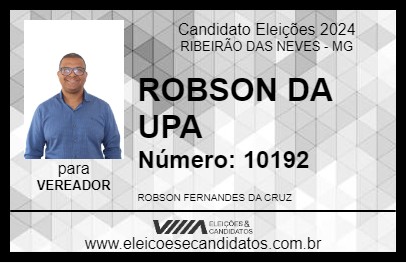 Candidato ROBSON ENFERMEIRO 2024 - RIBEIRÃO DAS NEVES - Eleições