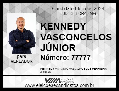 Candidato KENNEDY VASCONCELOS JÚNIOR 2024 - JUIZ DE FORA - Eleições