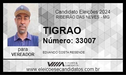 Candidato TIGRAO 2024 - RIBEIRÃO DAS NEVES - Eleições