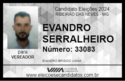 Candidato EVANDRO SERRALHEIRO 2024 - RIBEIRÃO DAS NEVES - Eleições