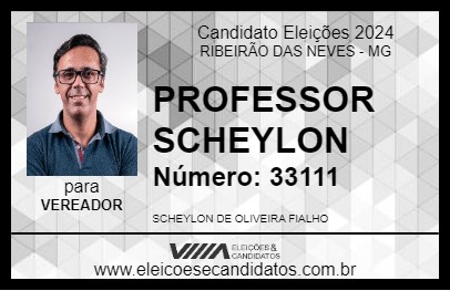 Candidato PROFESSOR SCHEYLON 2024 - RIBEIRÃO DAS NEVES - Eleições