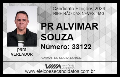 Candidato PR ALVIMAR SOUZA 2024 - RIBEIRÃO DAS NEVES - Eleições