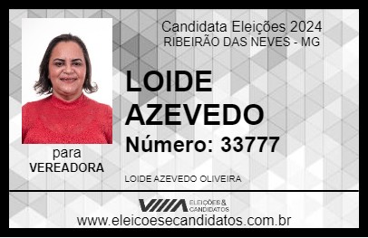 Candidato LOIDE AZEVEDO 2024 - RIBEIRÃO DAS NEVES - Eleições