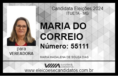 Candidato MARIA MADALENA 2024 - ITUETA - Eleições