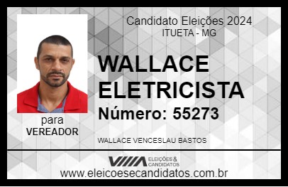 Candidato WALLACE ELETRICISTA 2024 - ITUETA - Eleições