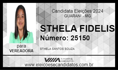 Candidato STHELA FIDELIS 2024 - GUARANI - Eleições