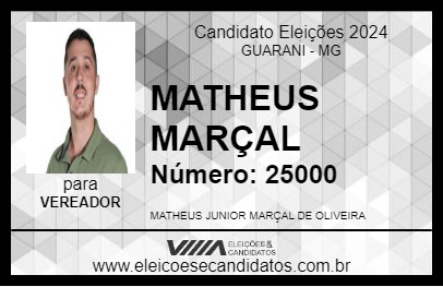 Candidato MATHEUS MARÇAL 2024 - GUARANI - Eleições