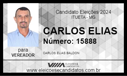 Candidato CARLOS ELIAS 2024 - ITUETA - Eleições