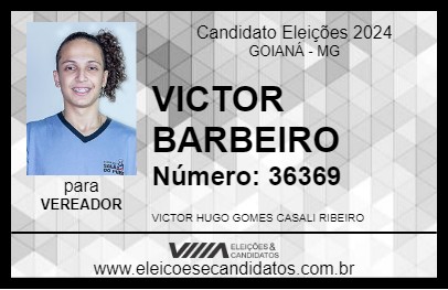 Candidato VICTOR BARBEIRO 2024 - GOIANÁ - Eleições