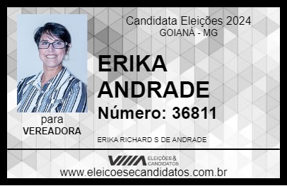 Candidato ERIKA ANDRADE 2024 - GOIANÁ - Eleições