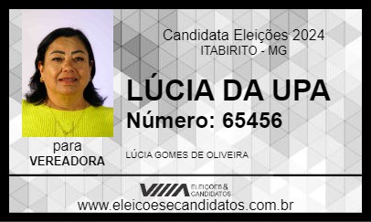 Candidato LÚCIA DA UPA 2024 - ITABIRITO - Eleições