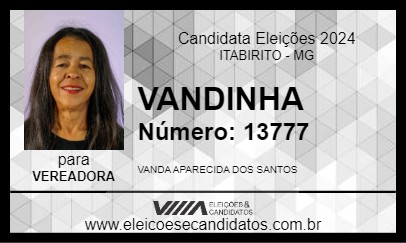 Candidato VANDINHA 2024 - ITABIRITO - Eleições