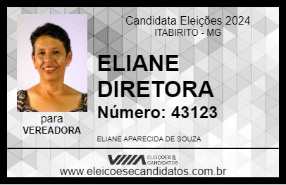 Candidato ELIANE DIRETORA 2024 - ITABIRITO - Eleições