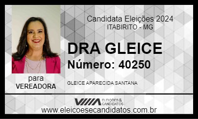 Candidato DRA GLEICE 2024 - ITABIRITO - Eleições