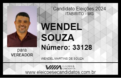 Candidato WENDEL SOUZA 2024 - ITABIRITO - Eleições