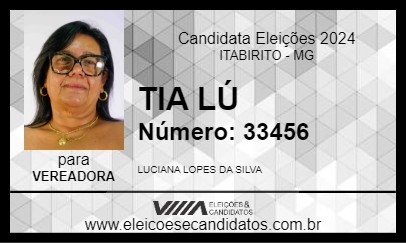 Candidato TIA LÚ 2024 - ITABIRITO - Eleições