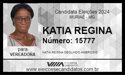 Candidato KATIA REGINA 2024 - MURIAÉ - Eleições