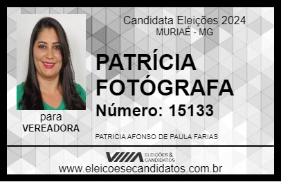 Candidato PATRÍCIA FOTÓGRAFA 2024 - MURIAÉ - Eleições