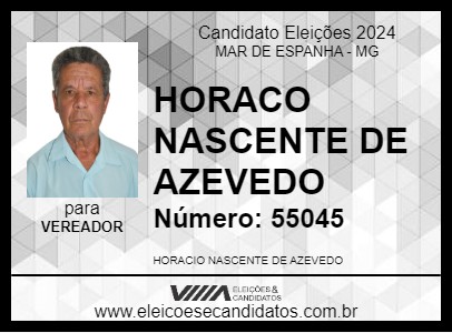 Candidato HORACO NASCENTE DE AZEVEDO 2024 - MAR DE ESPANHA - Eleições