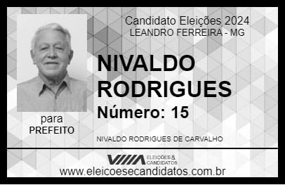 Candidato NIVALDO RODRIGUES 2024 - LEANDRO FERREIRA - Eleições